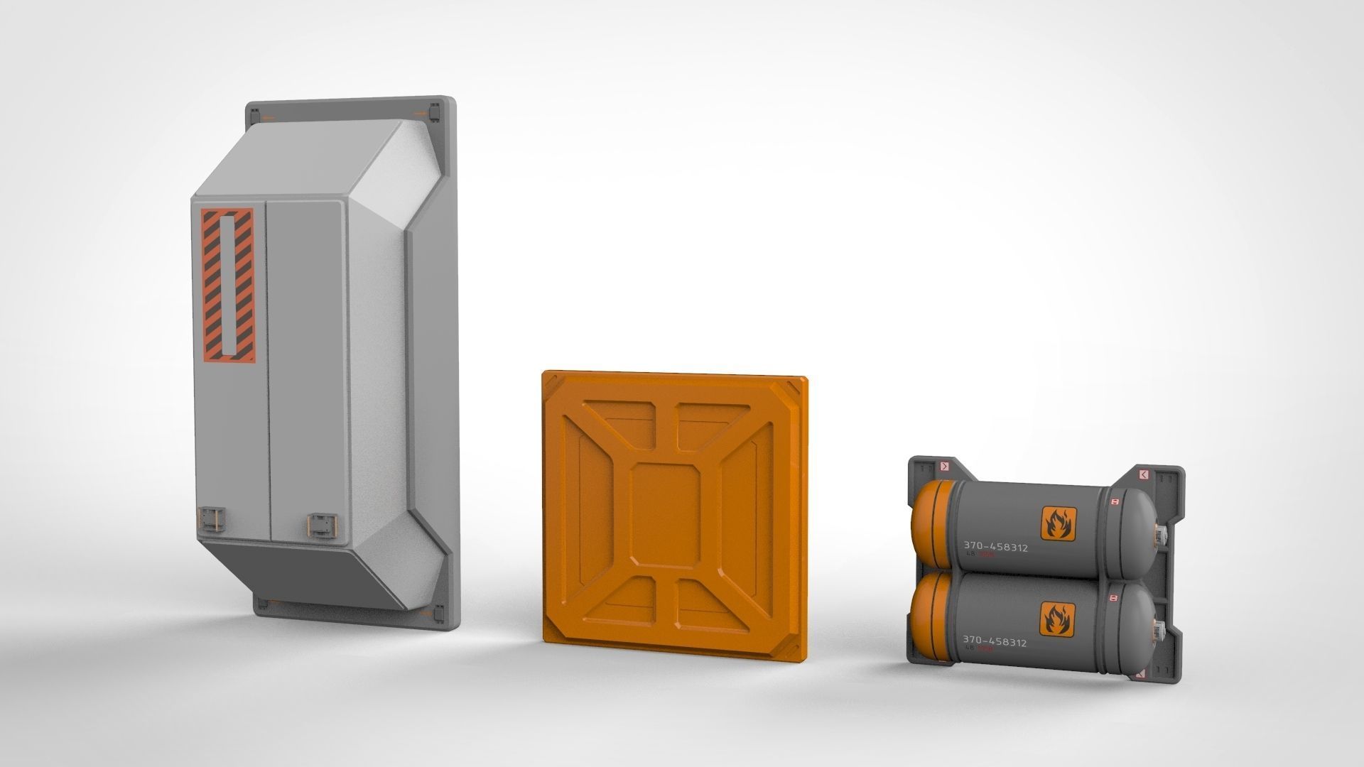 sci-fi Architecture kitbash 25 3D model_10