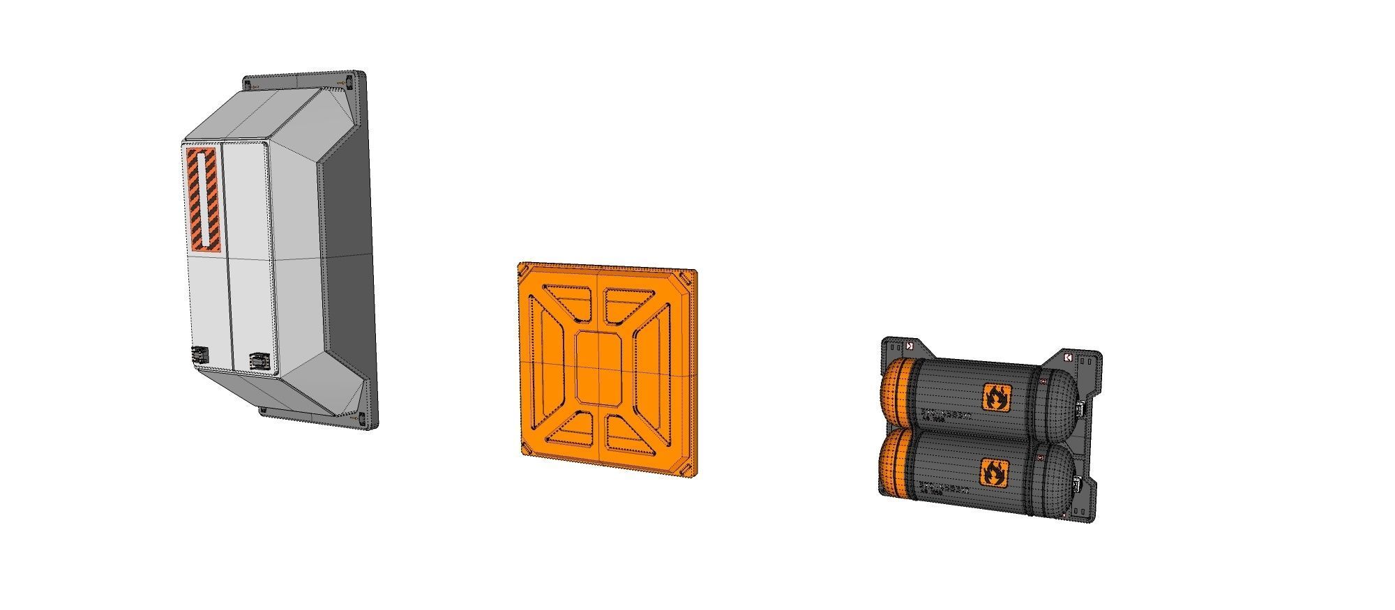 sci-fi Architecture kitbash 25 3D model_14