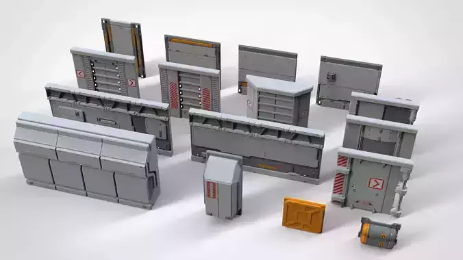 sci-fi Architecture kitbash 25 3D model