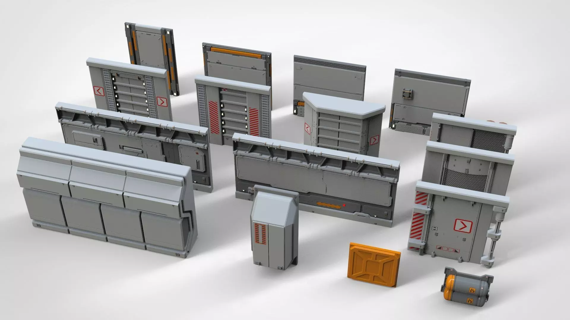 sci-fi Architecture kitbash 25 3D model_0