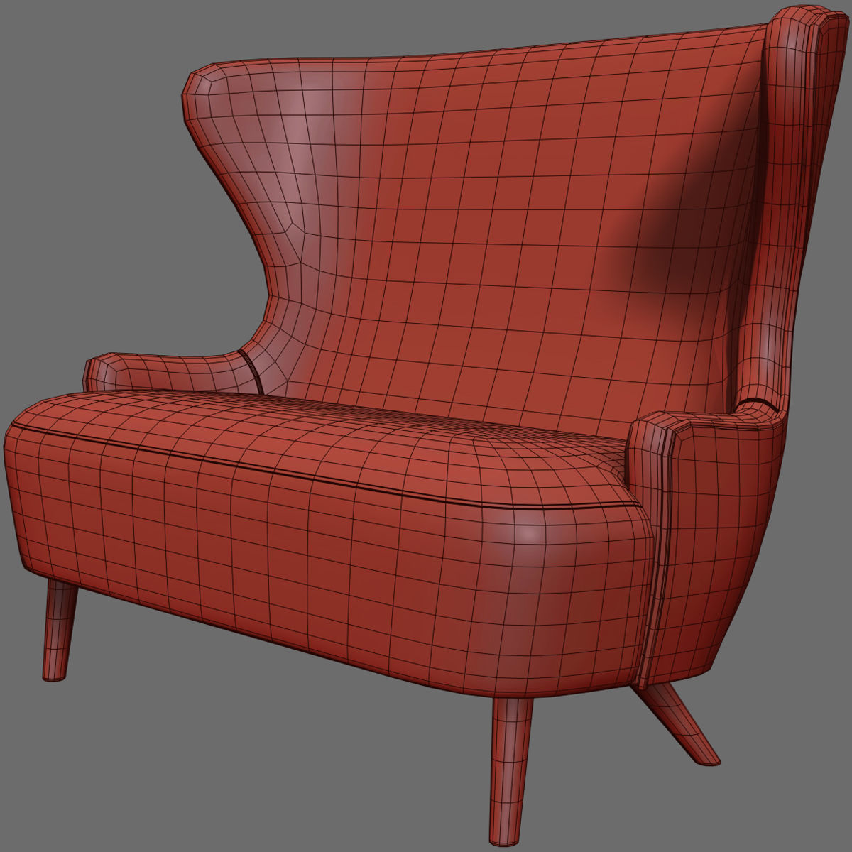Tomdixon Wingback Sofa 3d Model Cgtrader