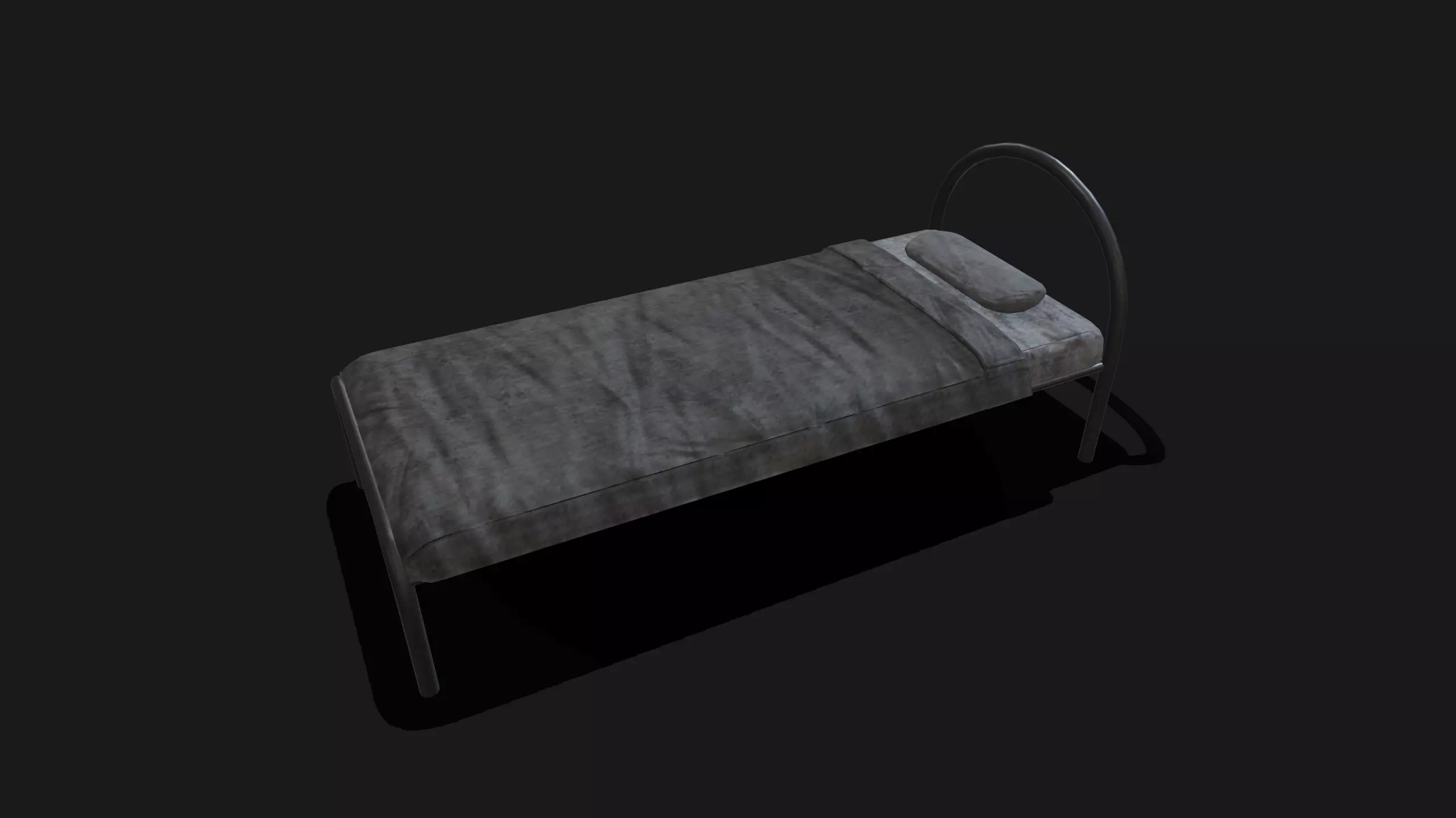 PBR Bed Model Free low-poly 3D model