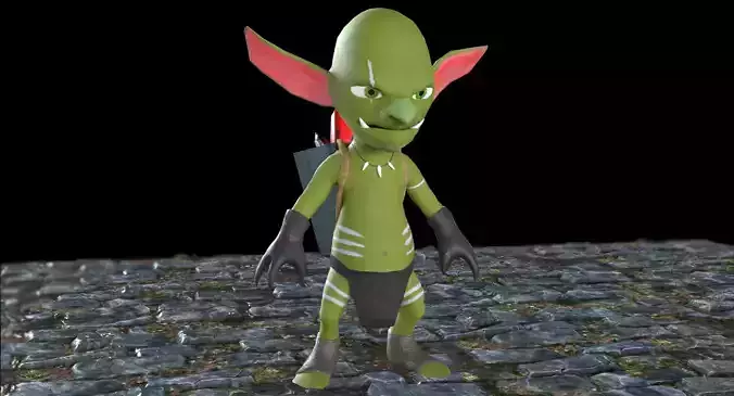Goblin Miner Free low-poly 3D model