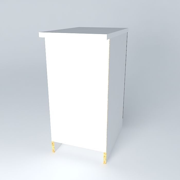 Cabinets D40F Free 3D model_1