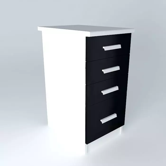 Cabinets D40F Free 3D model_0