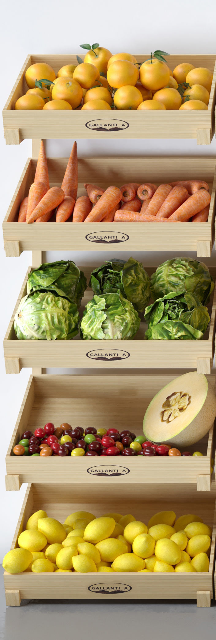 Vegetable Set Counter 3D model_2