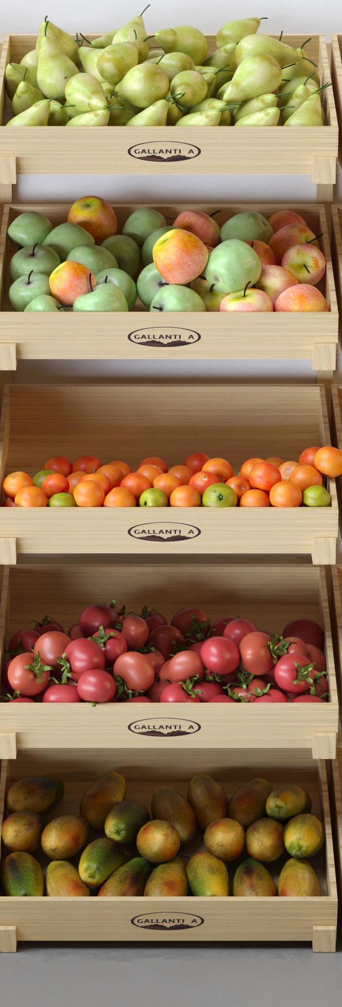 Vegetable Set Counter 3D model_3