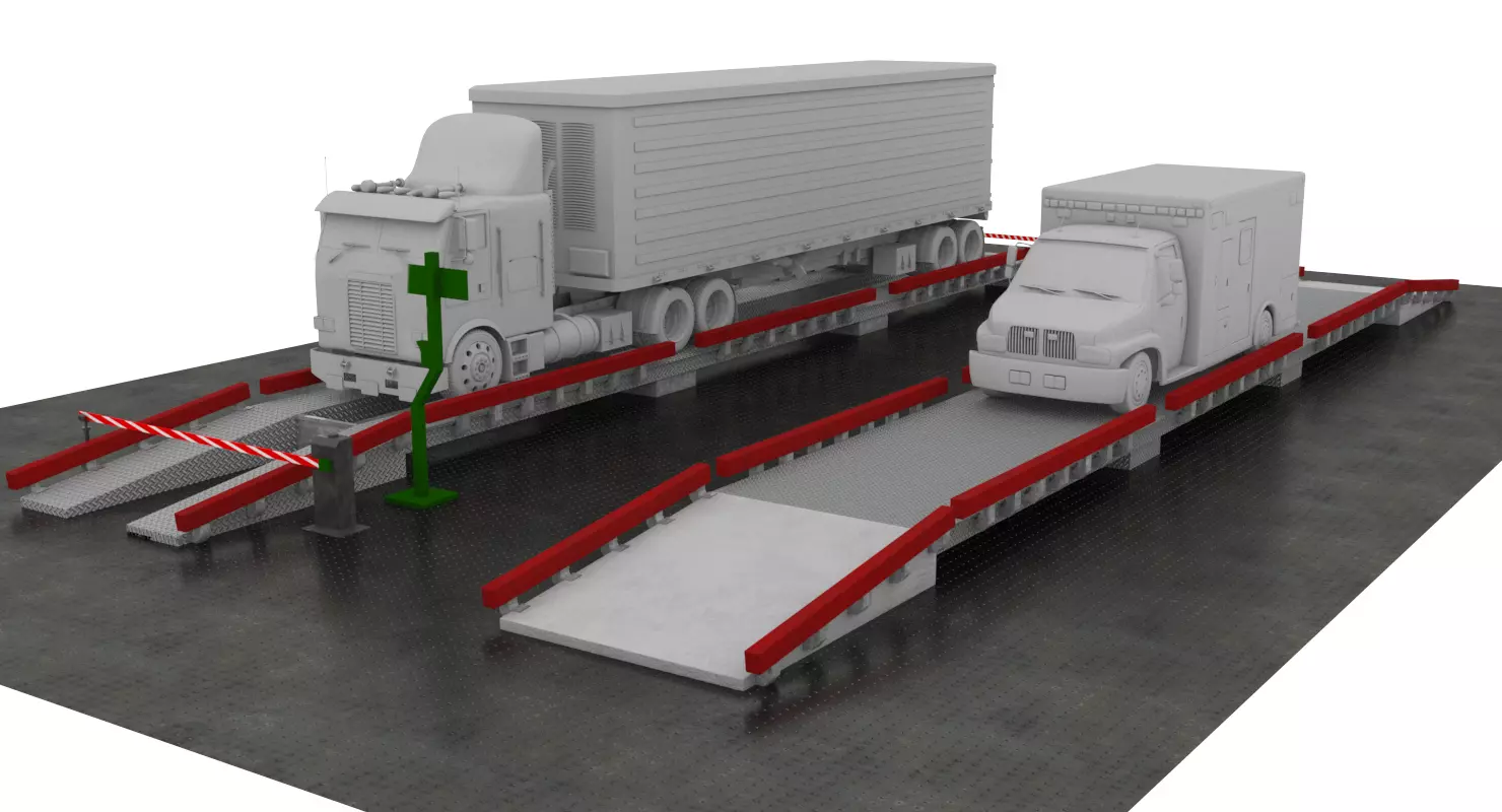 Truck Scales Low-poly 3D model