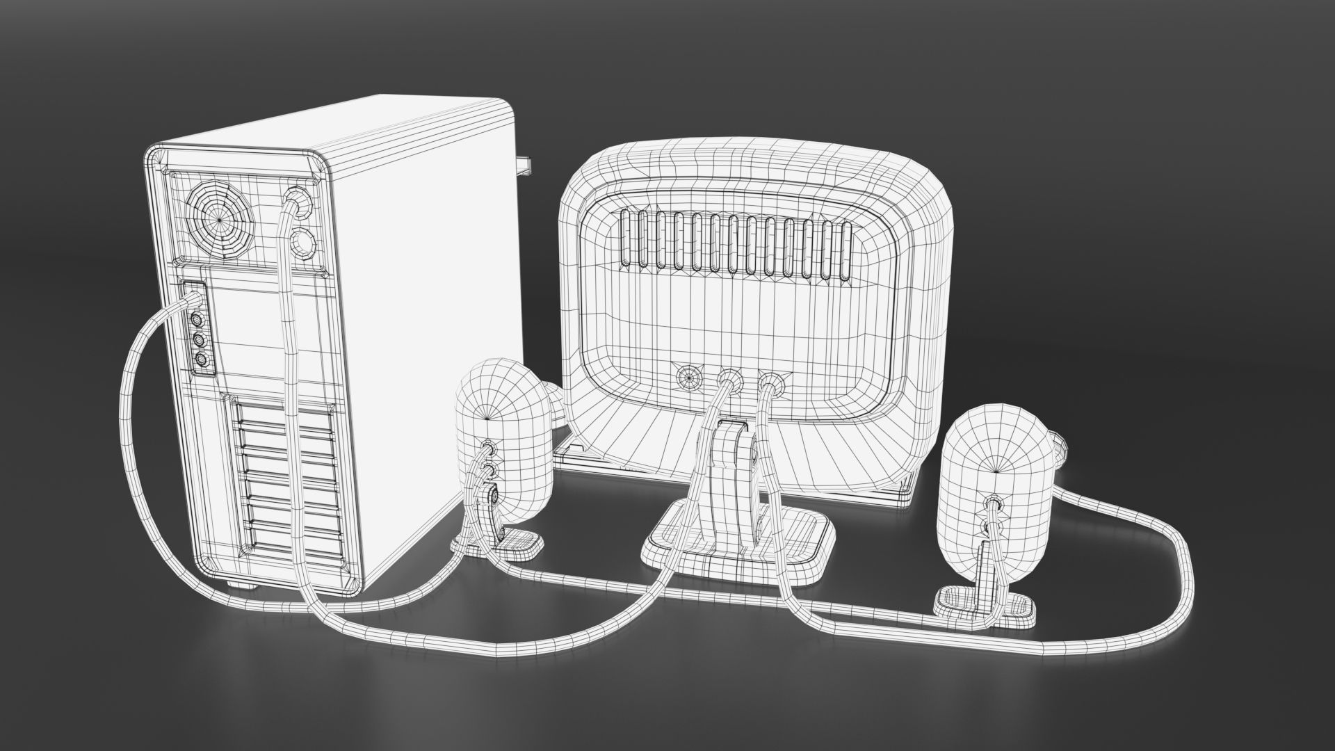 pc set Cartoon Computer  3D model_8