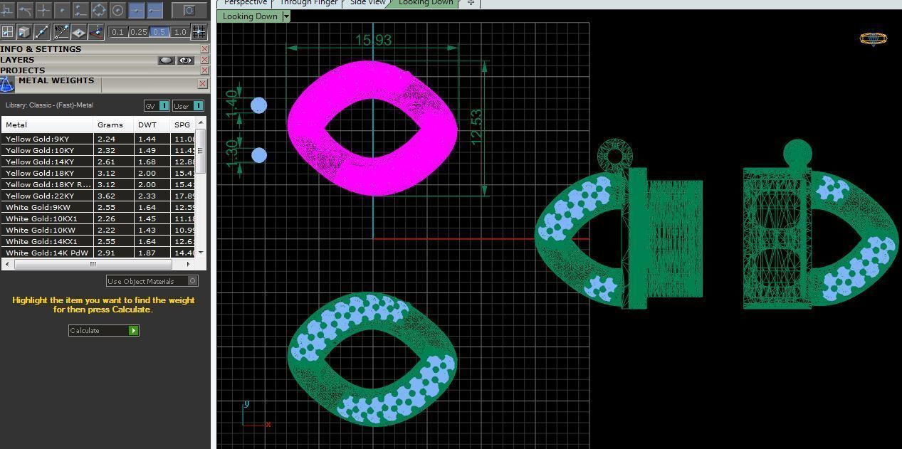 cuban chain bracelet chain necklace diamond cz STL  3D model_6