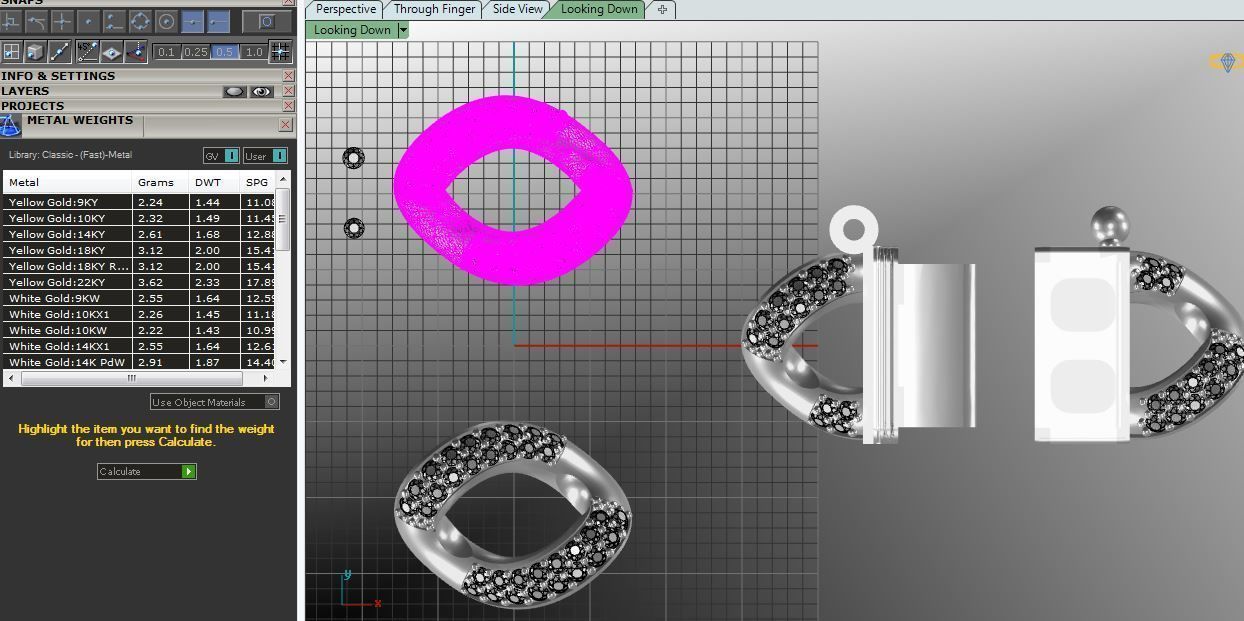 cuban chain bracelet chain necklace diamond cz STL  3D model_7