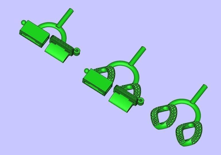 cuban chain bracelet chain necklace diamond cz STL  3D model_8