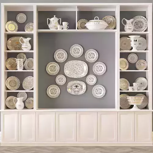 Cupboard with dishes
