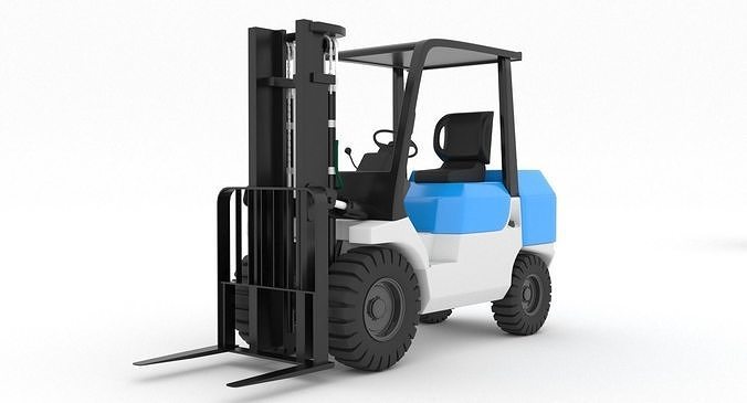 Forklift truck Low-poly 3D model