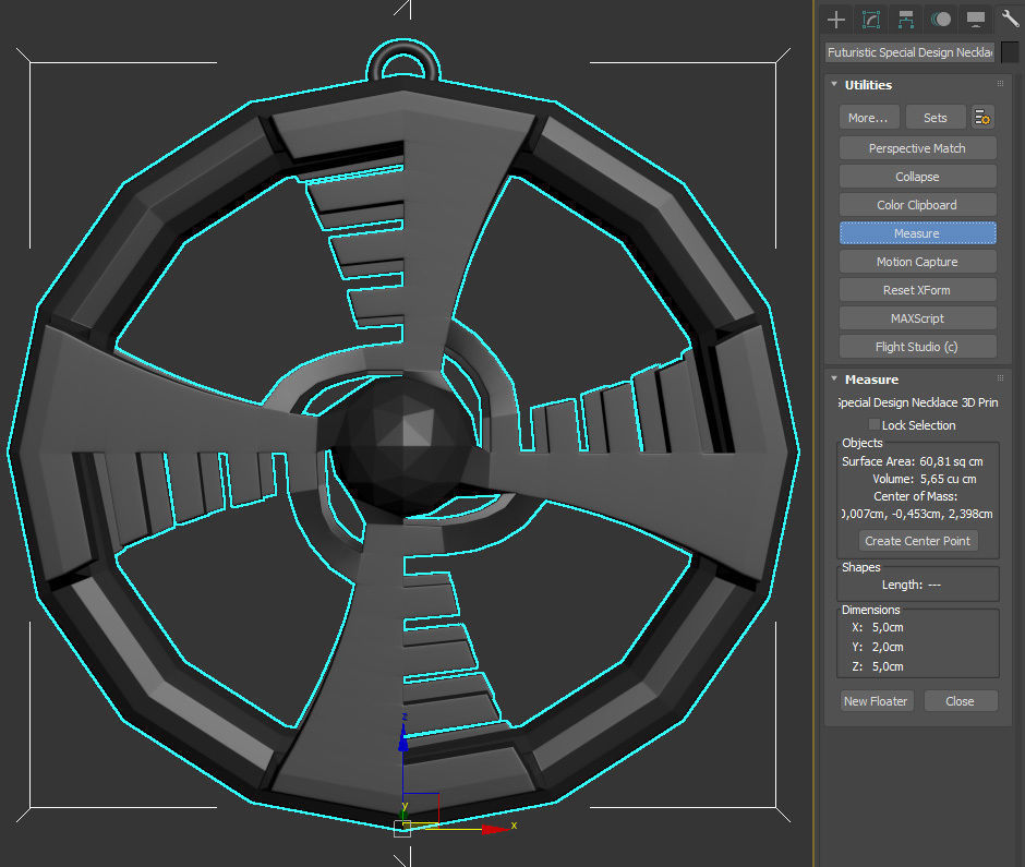 Futuristic Special Design Pendant 3D Printing Model 3D print model_5