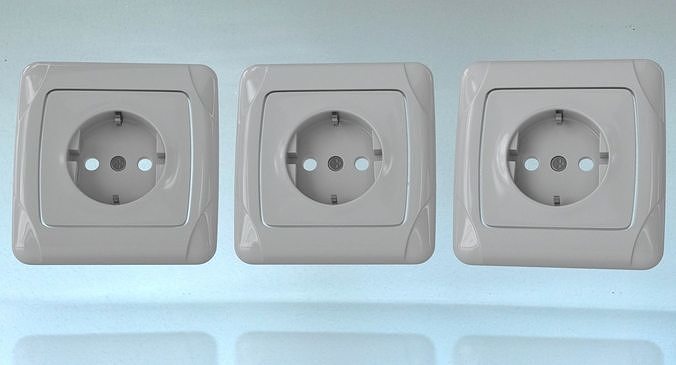 Power socket Free 3D model