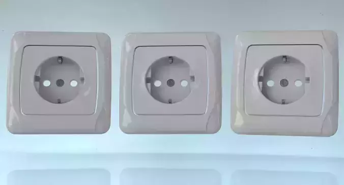 Power socket Free 3D model