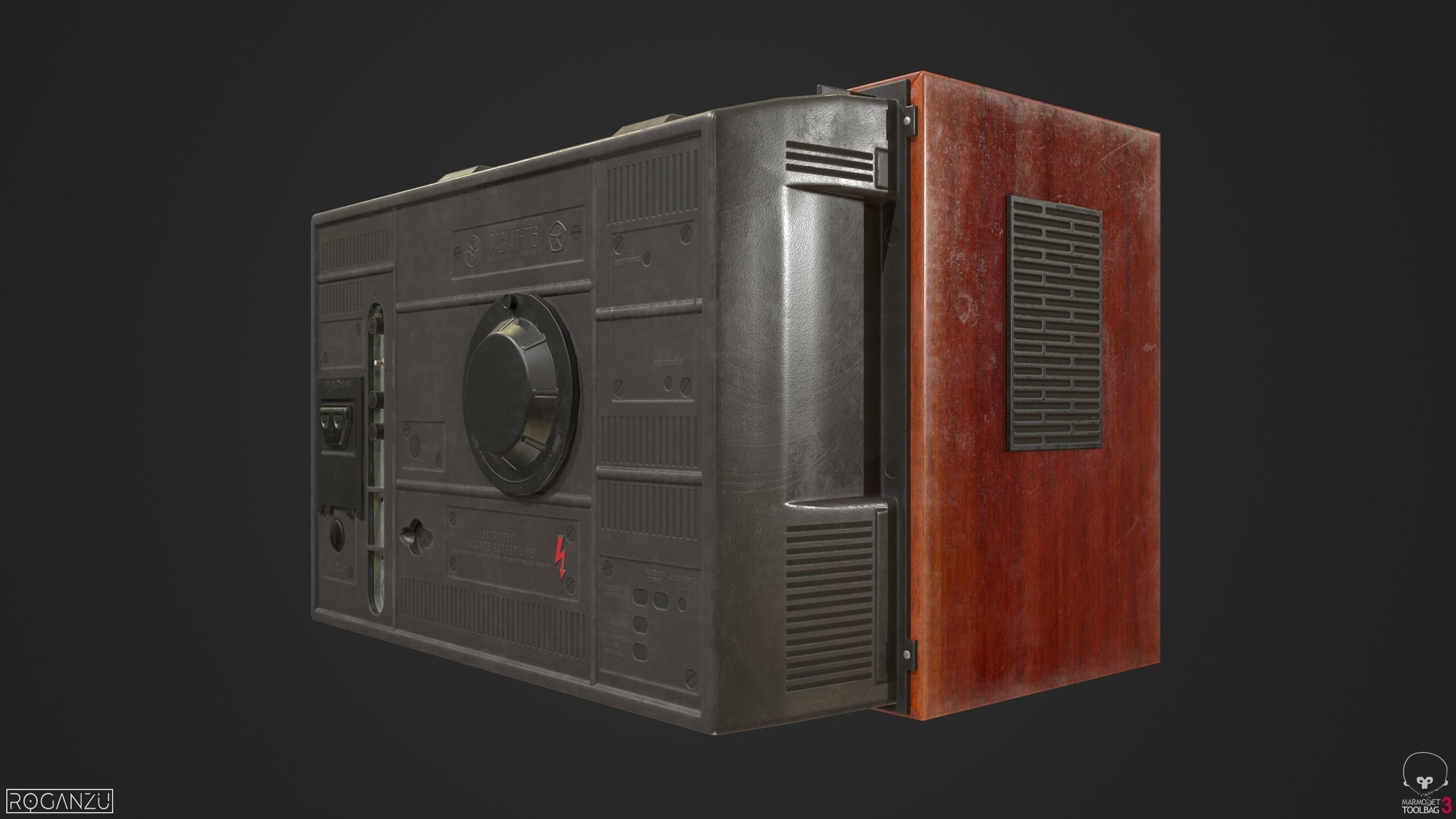 Soviet television Raskat PBR Low-poly 3D model_6