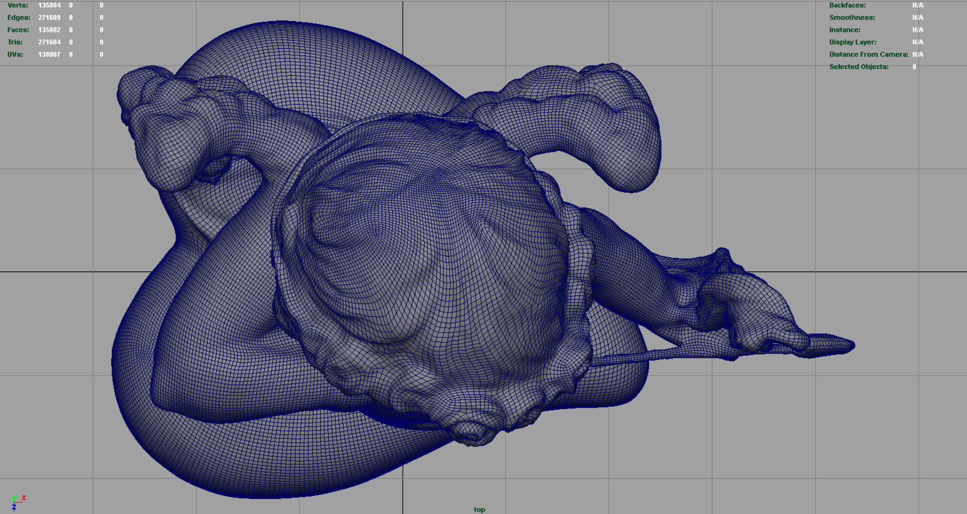 Cupid Statue Low-poly 3D model_12