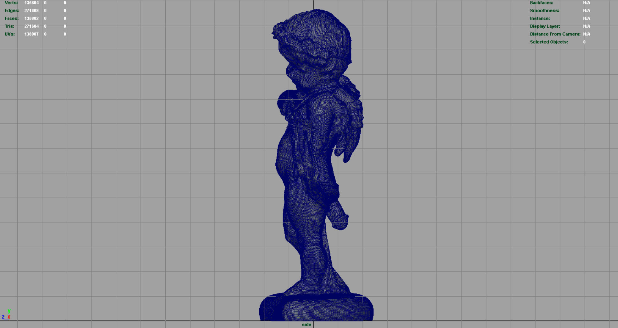 Cupid Statue Low-poly 3D model_14