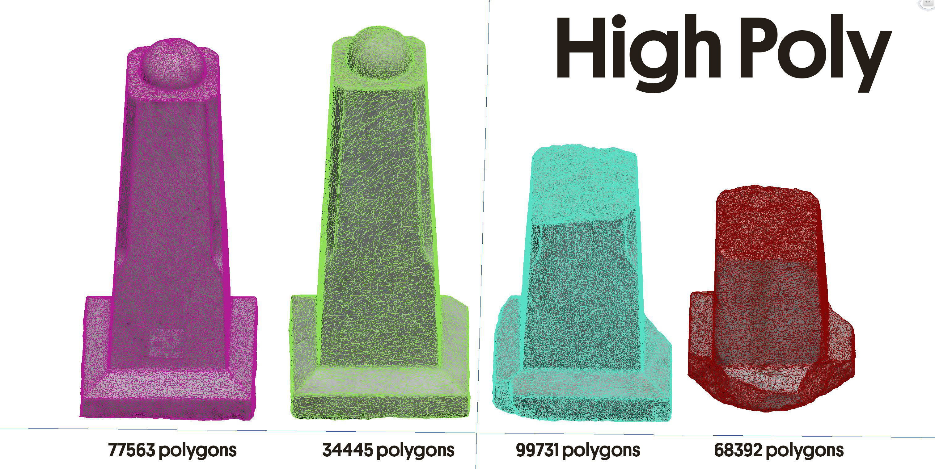 Street concrete barrier Low-poly 3D model_6