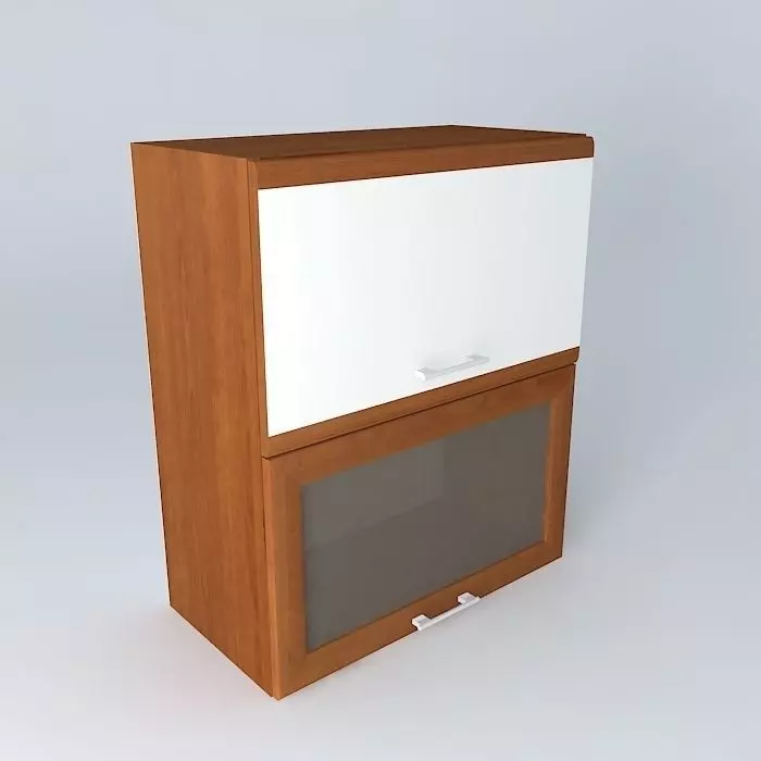 Cabinets wooden cabinet with glass door Free 3D model