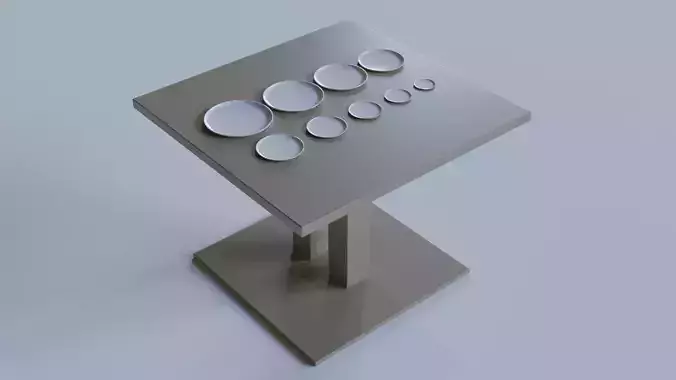 Round White Dessert Plate and Presentation Table