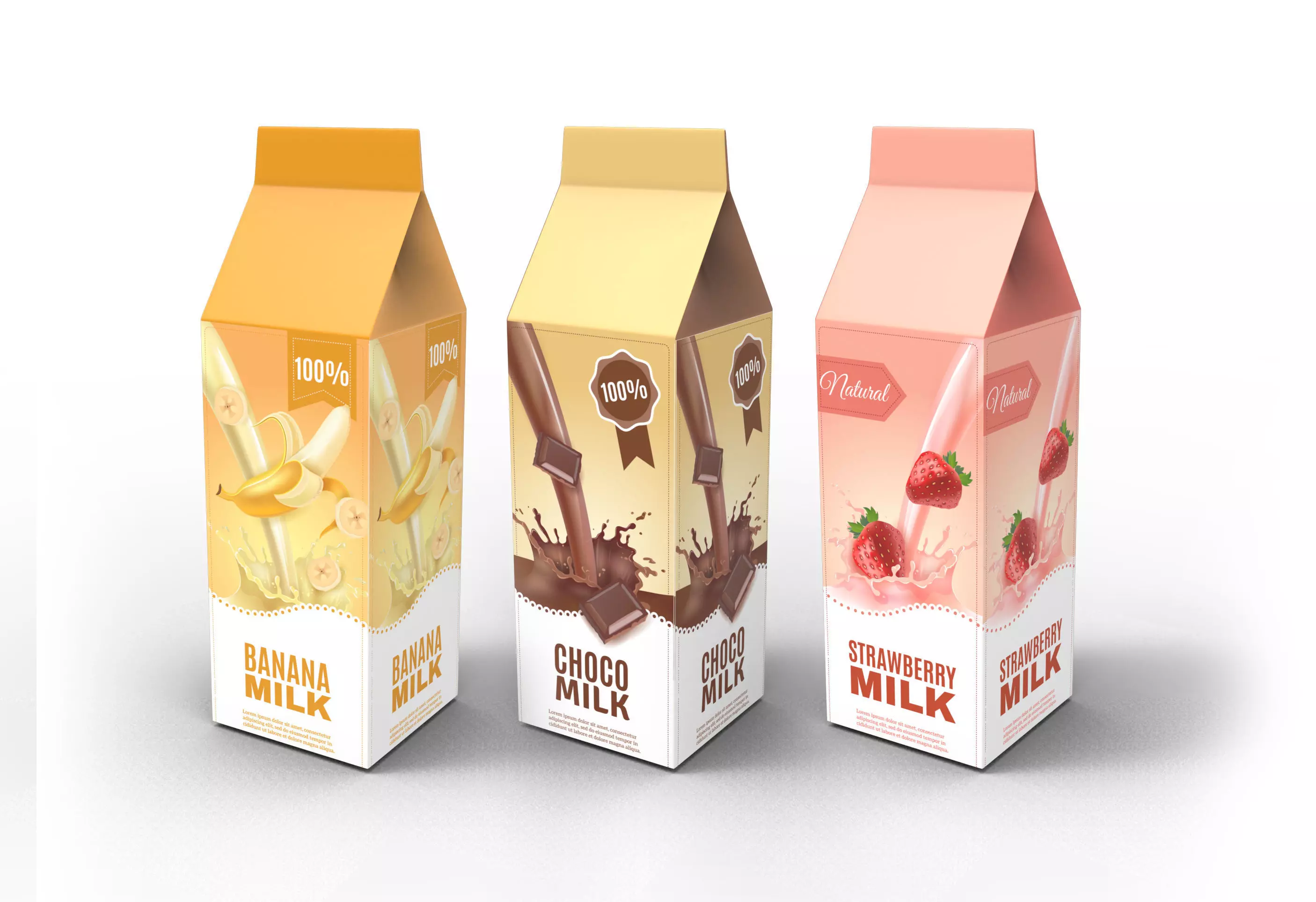 Milk carton model Low-poly 3D model_0