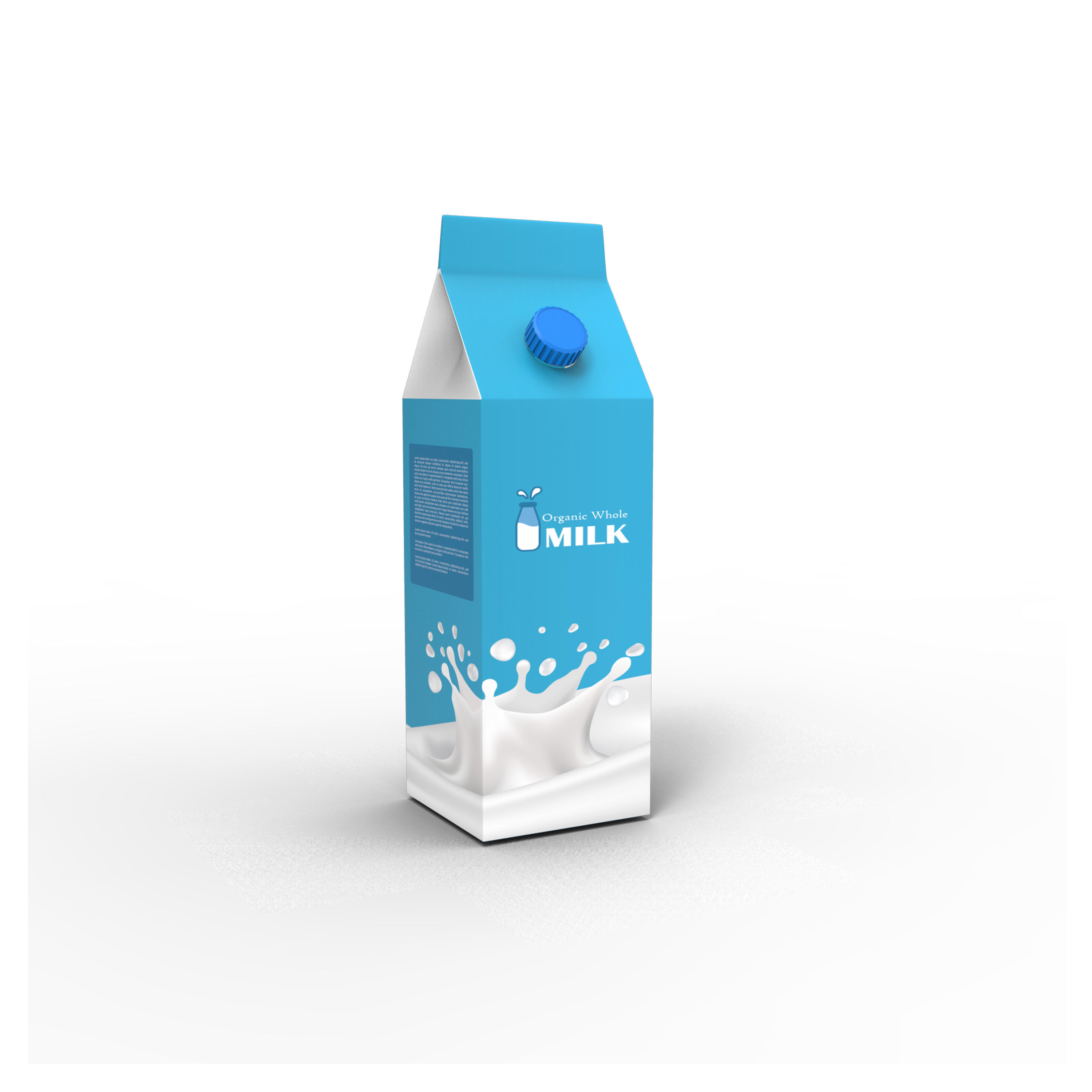 Milk carton model Low-poly 3D model_11