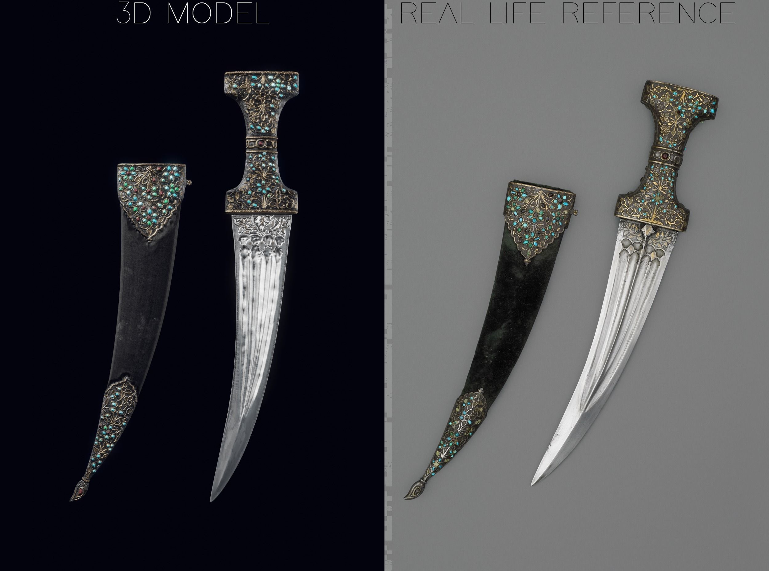 ancient indian dagger 3D model_5