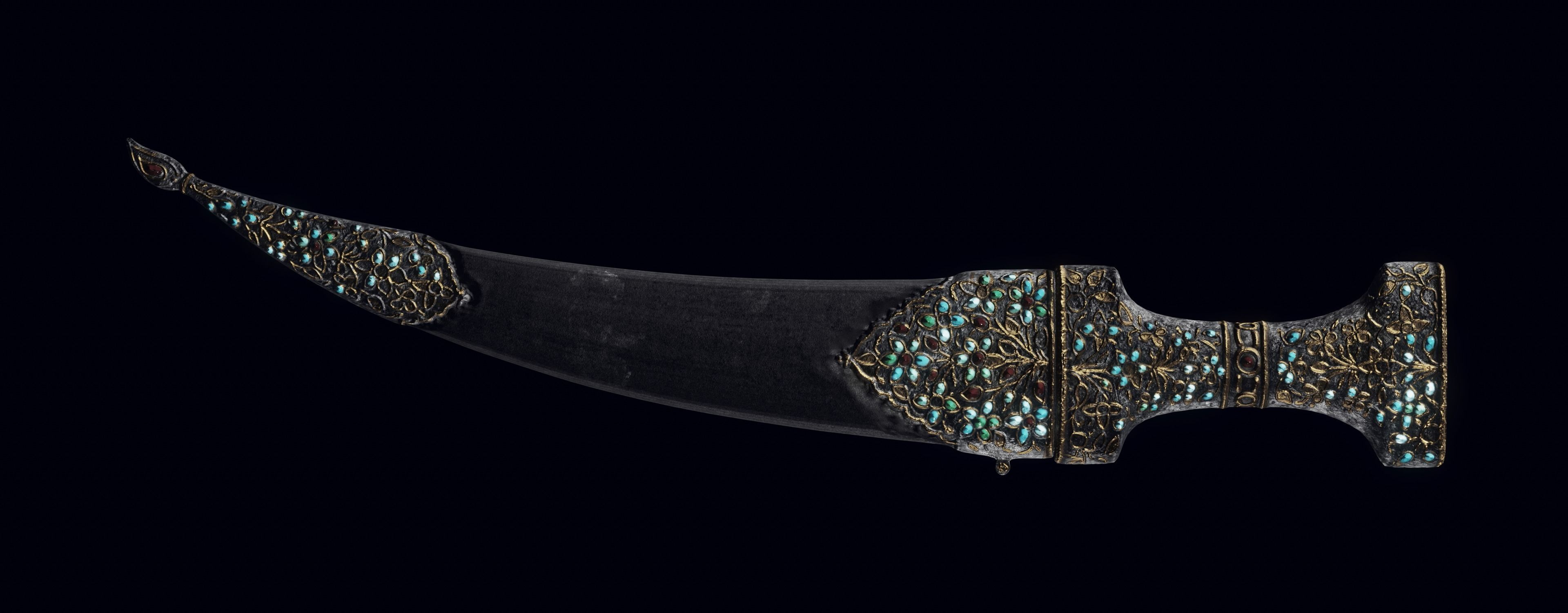 ancient indian dagger 3D model_2