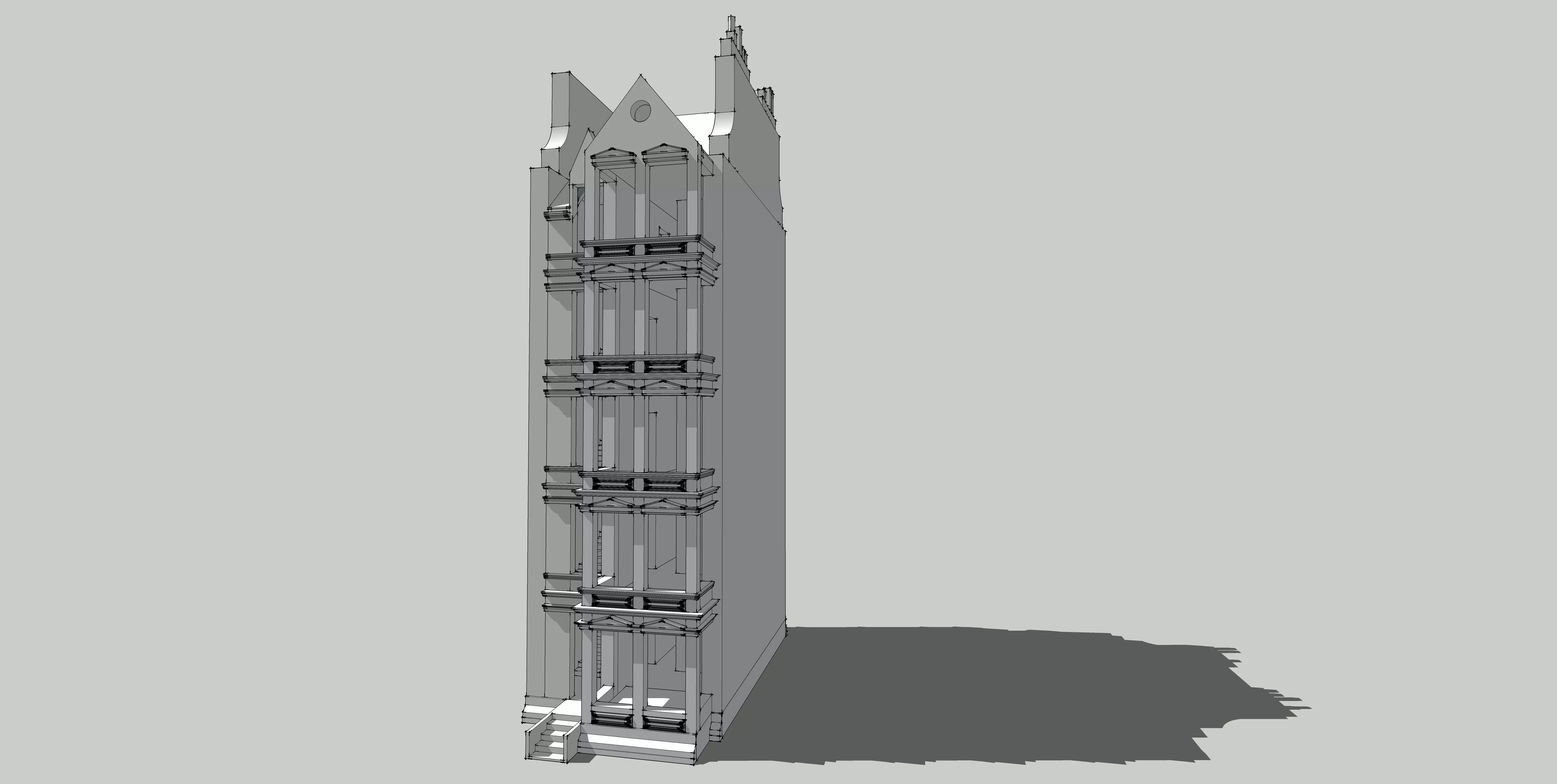 House-4 tall building 3D model_0