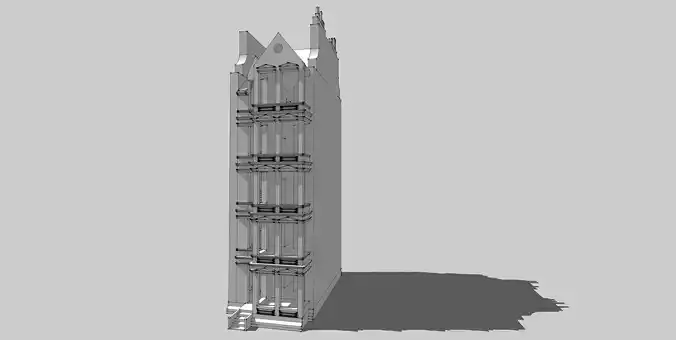 House-4 tall building 3D model