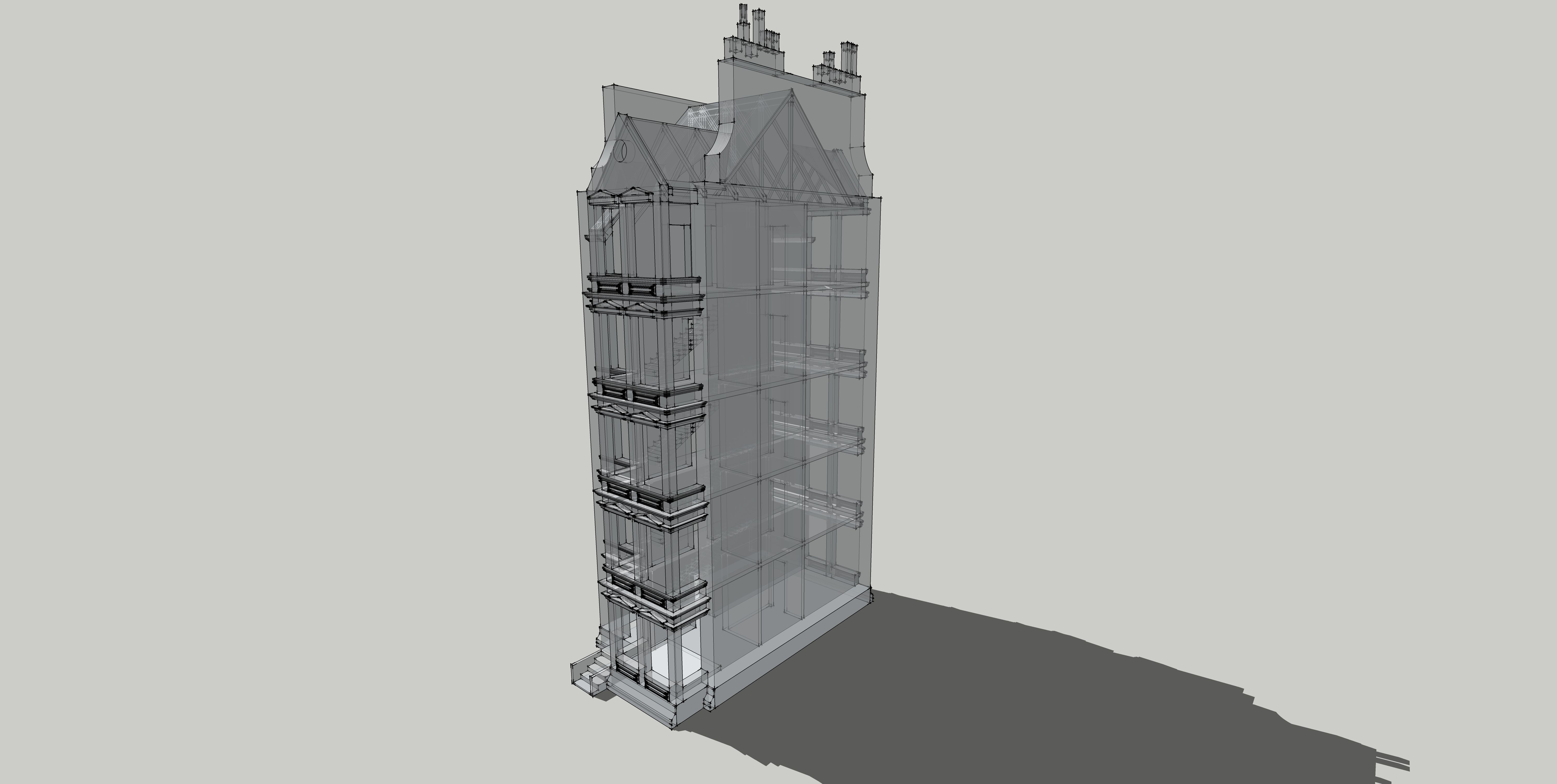 House-4 tall building 3D model_8