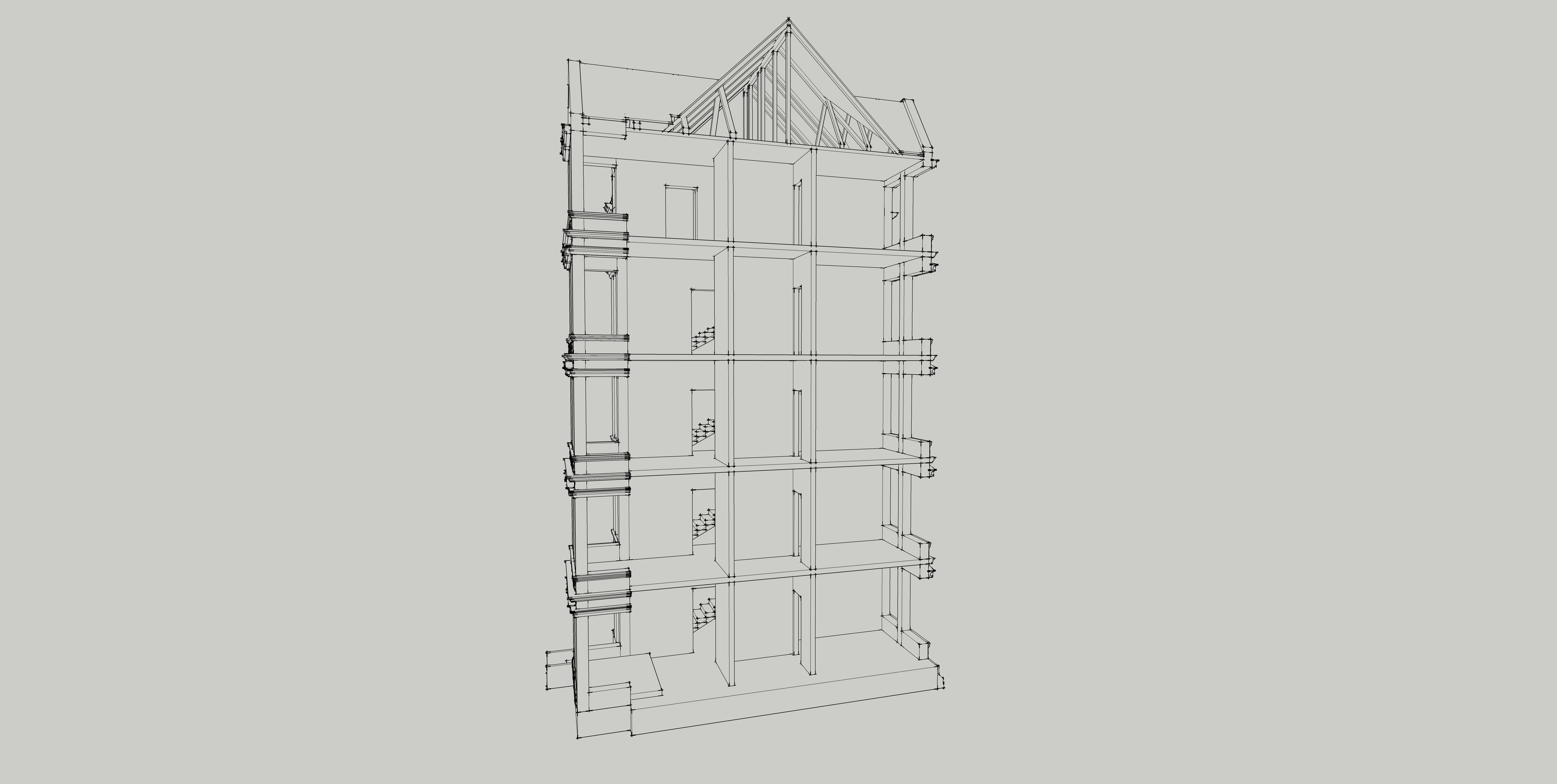 House-4 tall building 3D model_1