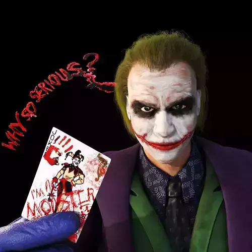Joker from knight 3D model