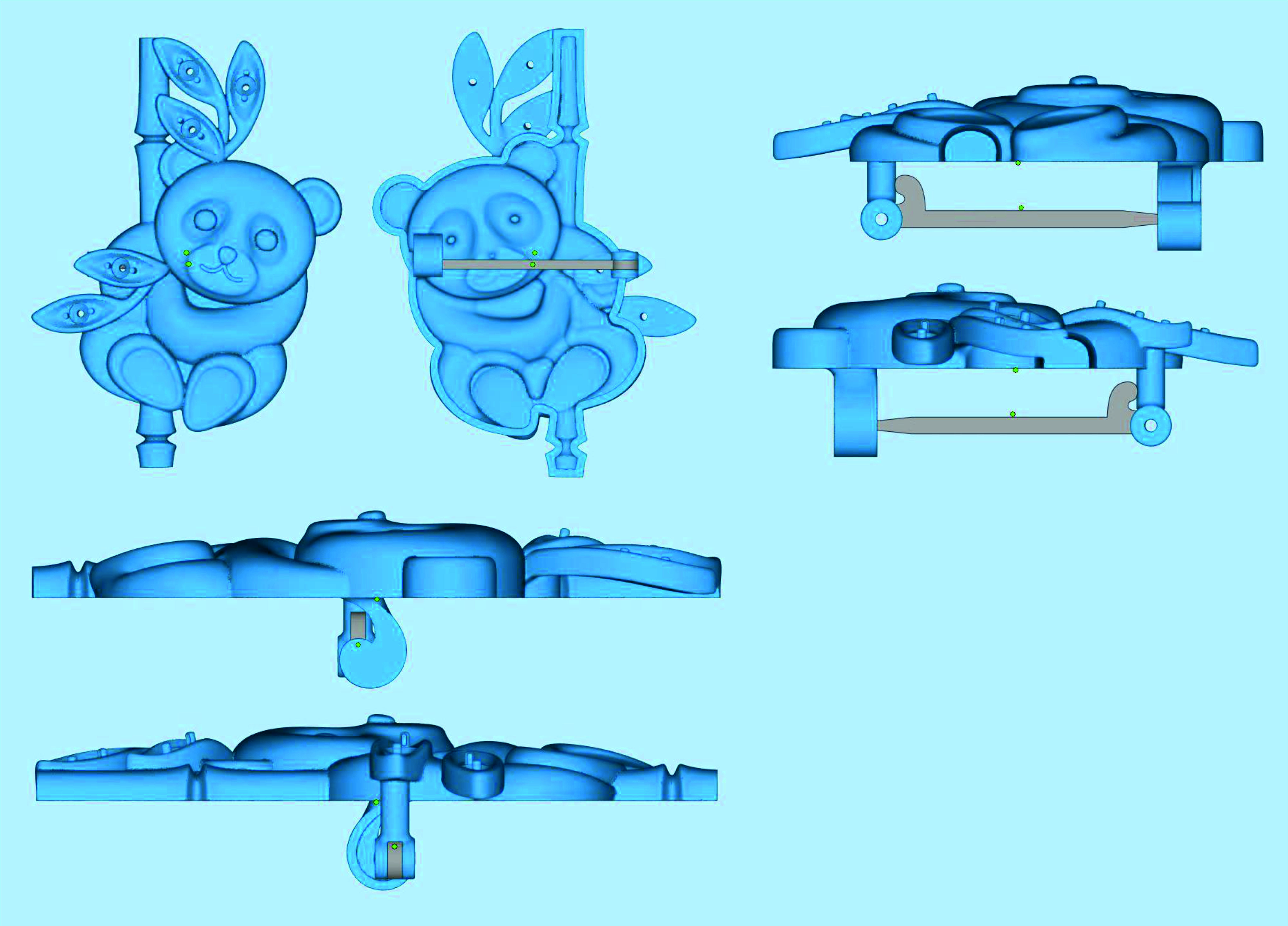 Baby panda collection 3D print model_5