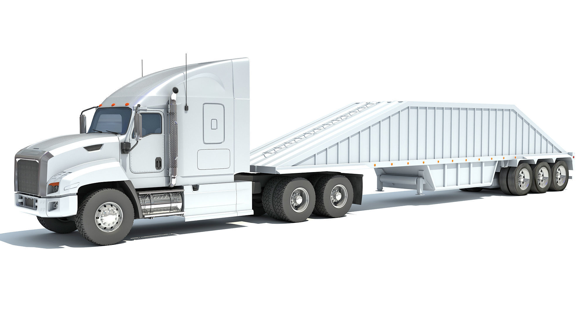 Bottom Dump Truck 3D model_1