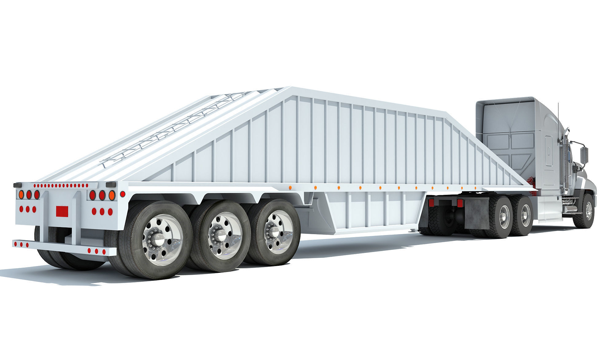 Bottom Dump Truck 3D model_4