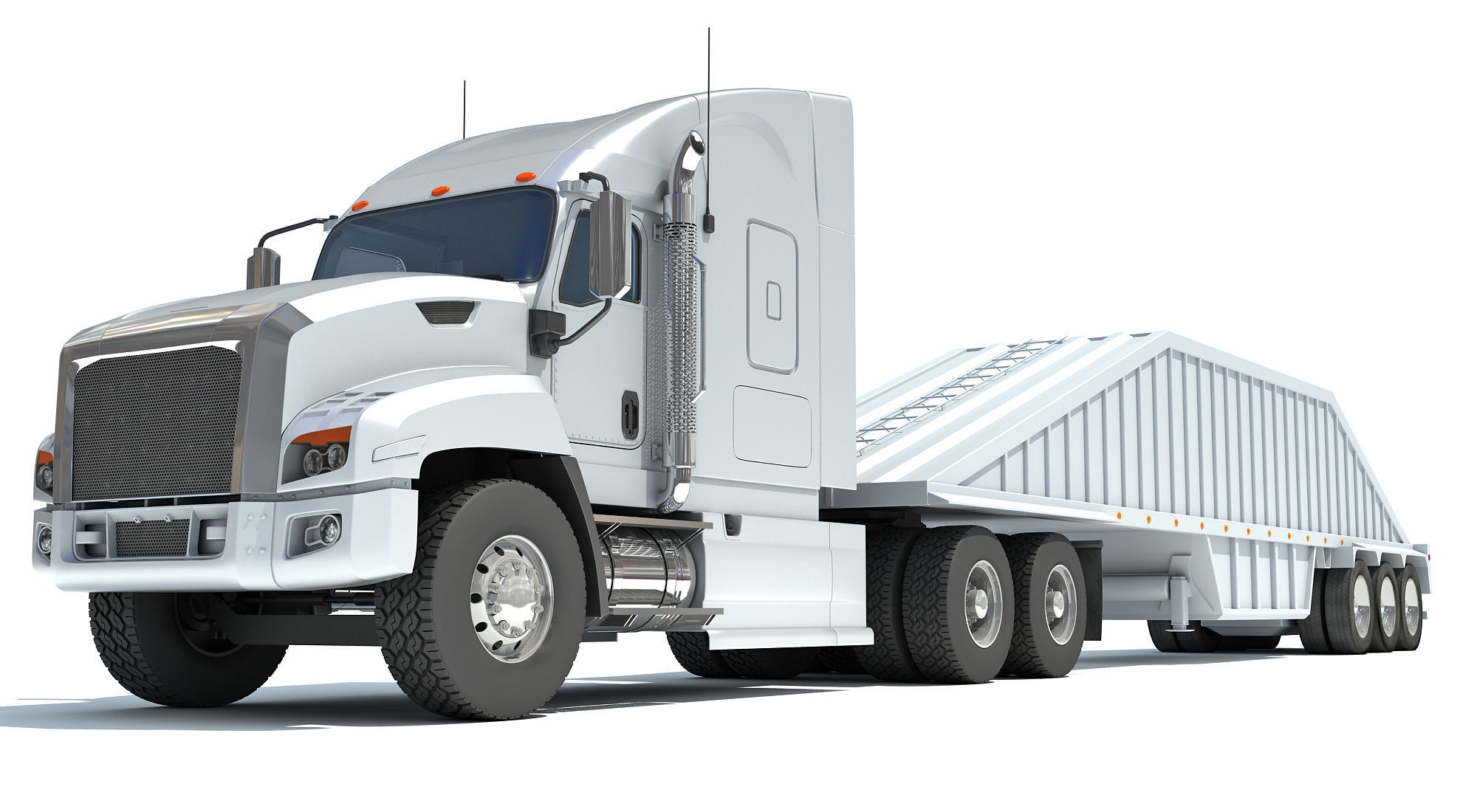 Bottom Dump Truck 3D model_8