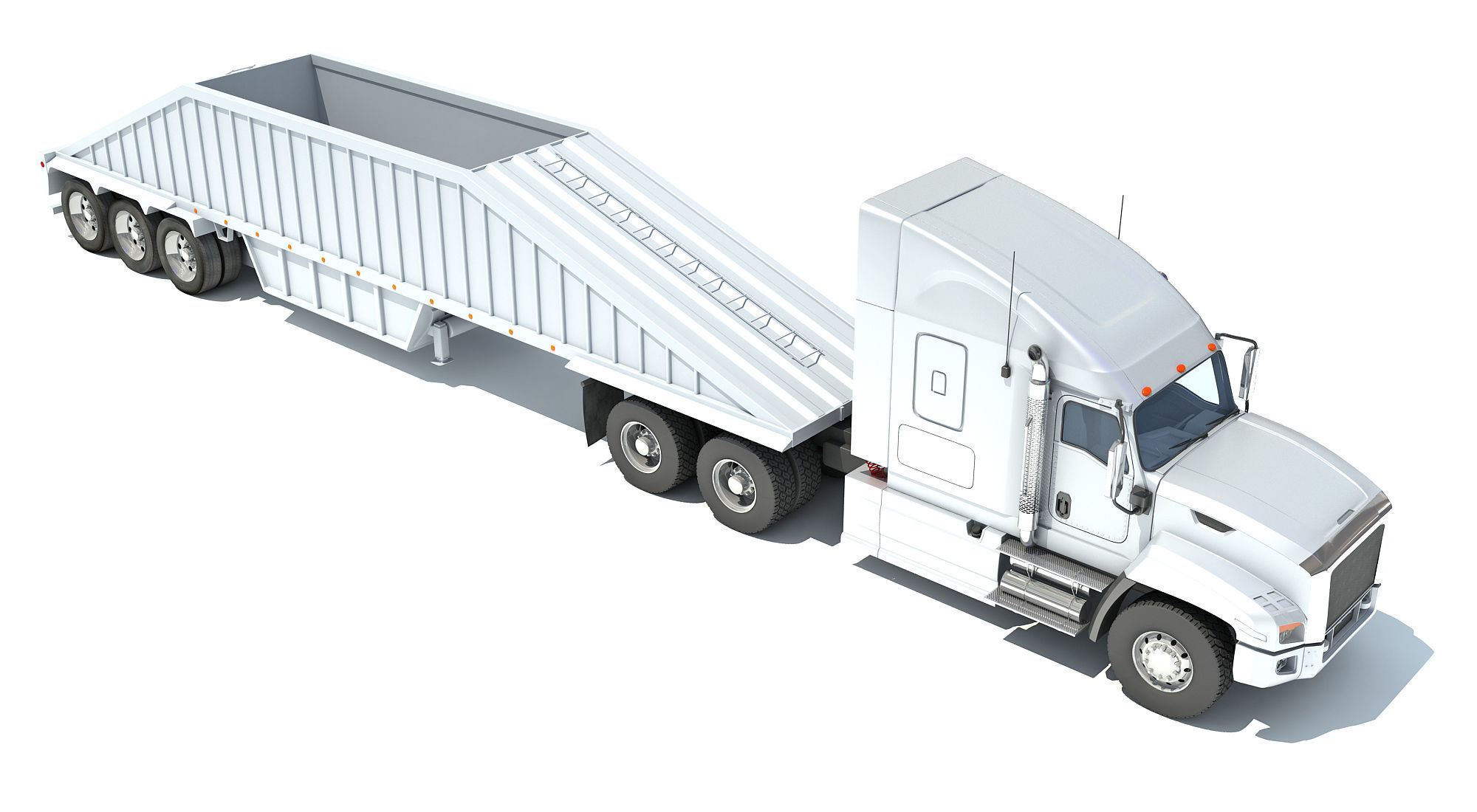 Bottom Dump Truck 3D model_6