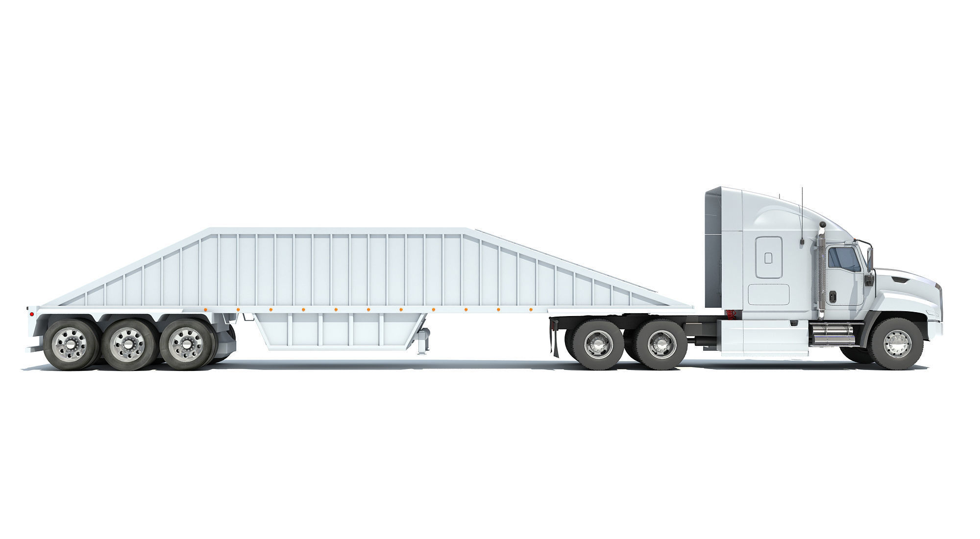 Bottom Dump Truck 3D model_5
