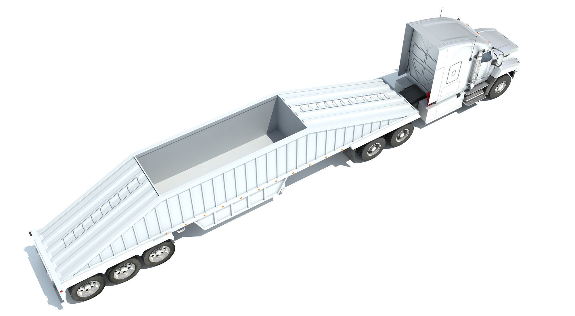 Bottom Dump Truck 3D model_3