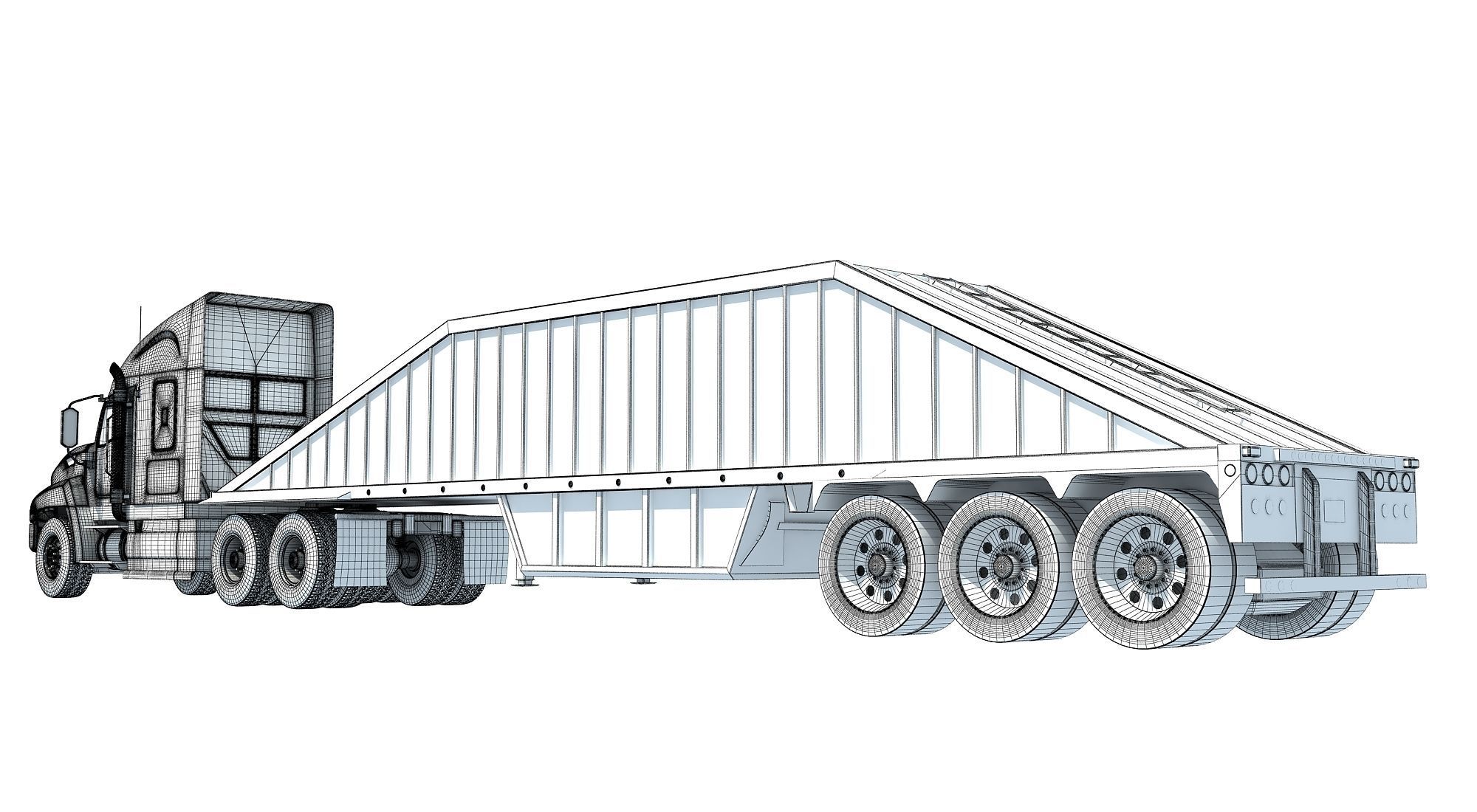 Bottom Dump Truck 3D model_15