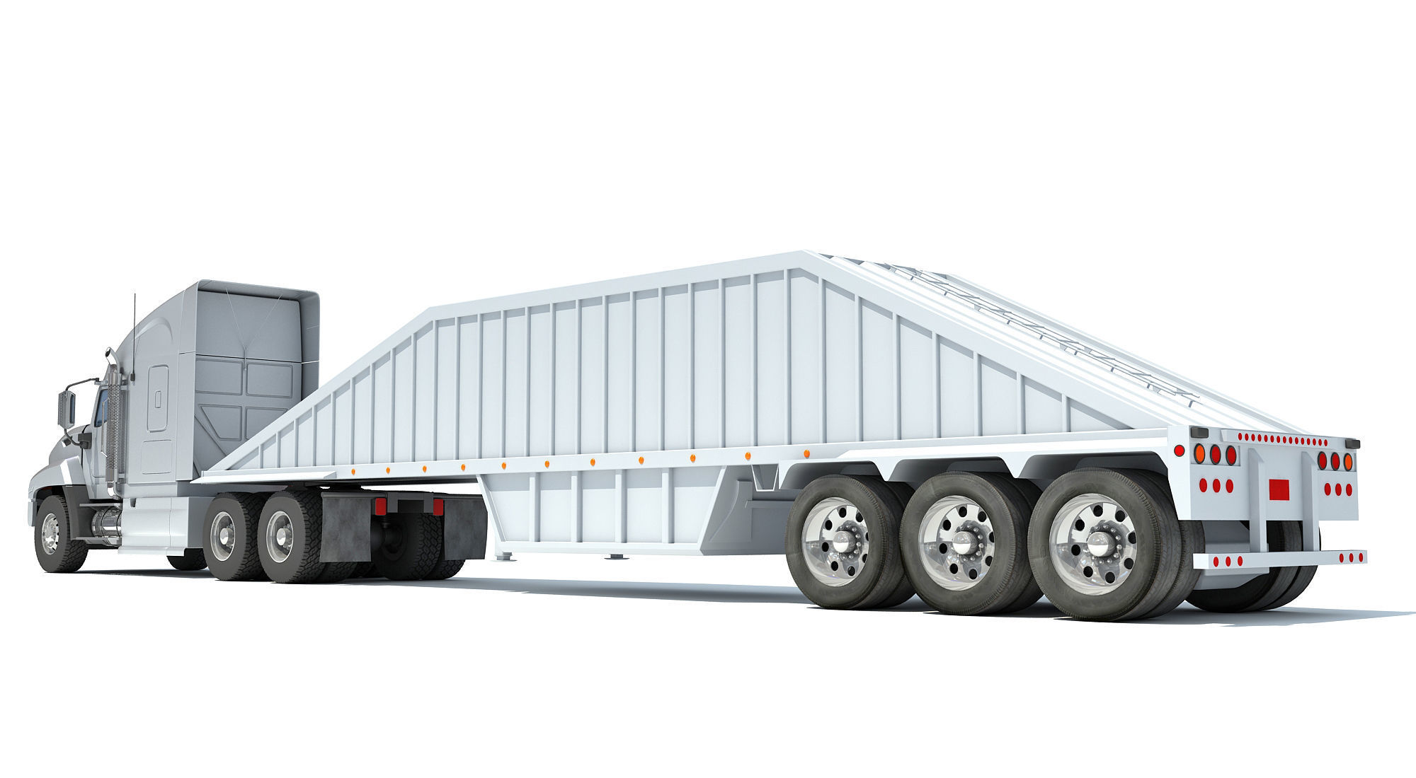 Bottom Dump Truck 3D model_2