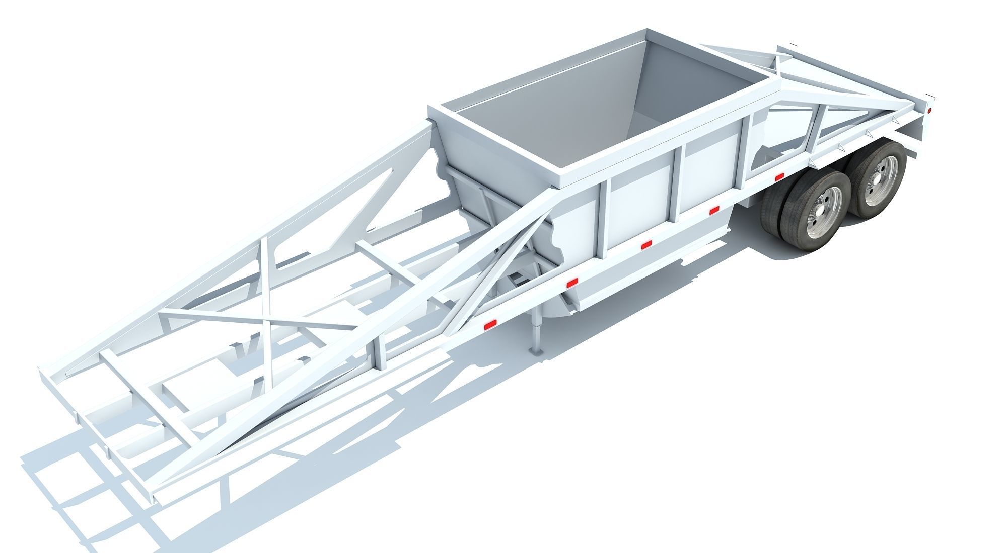 Bottom Dump Trailer 3D model_2