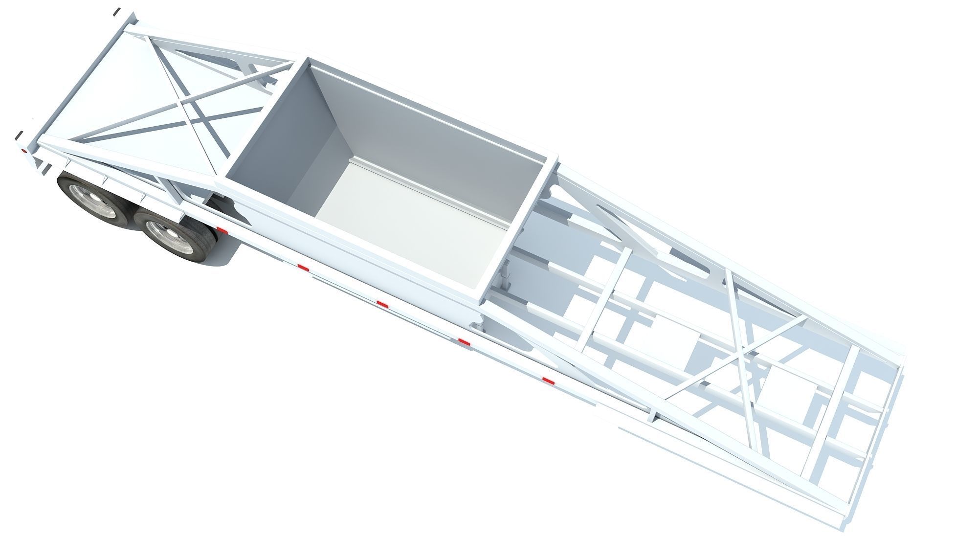 Bottom Dump Trailer 3D model_7