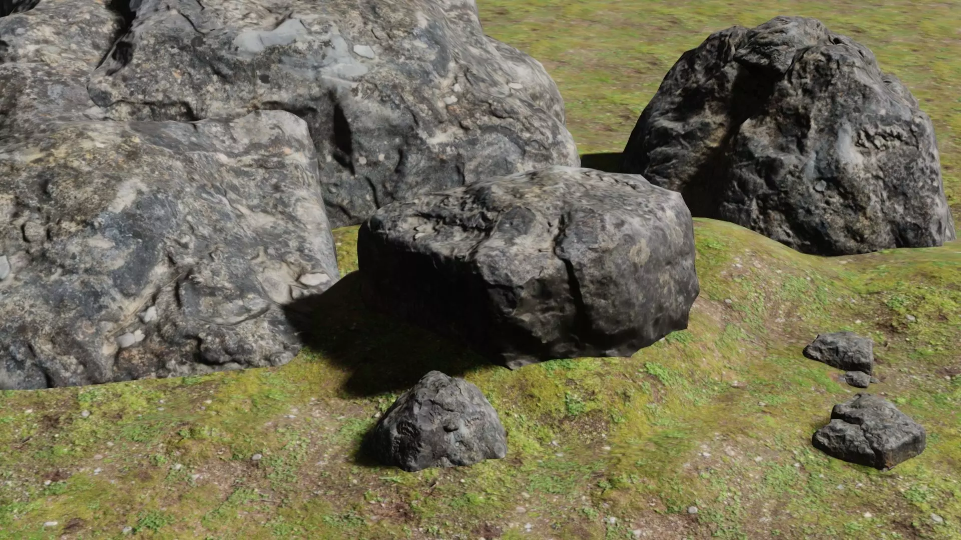 3d scanet rock Low-poly 3D model_0