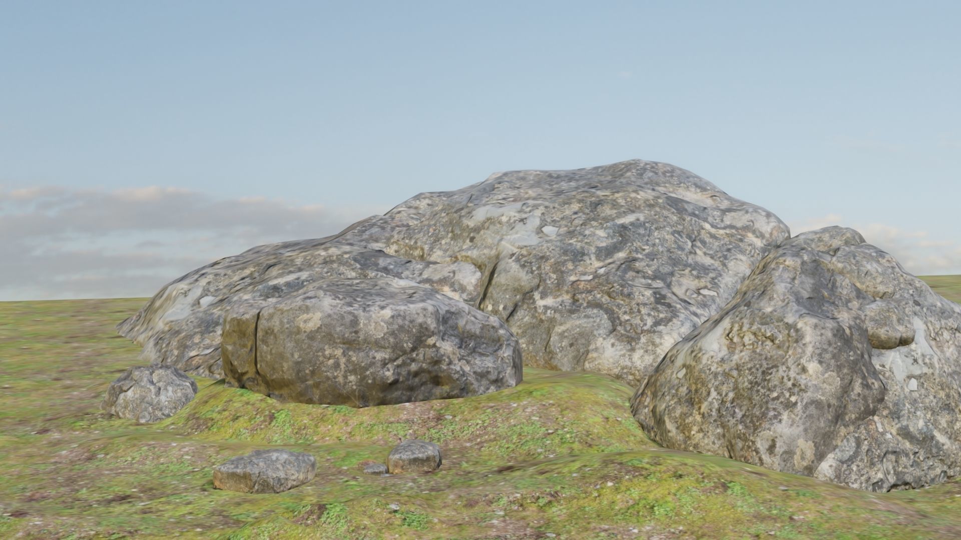 3d scanet rock Low-poly 3D model_3