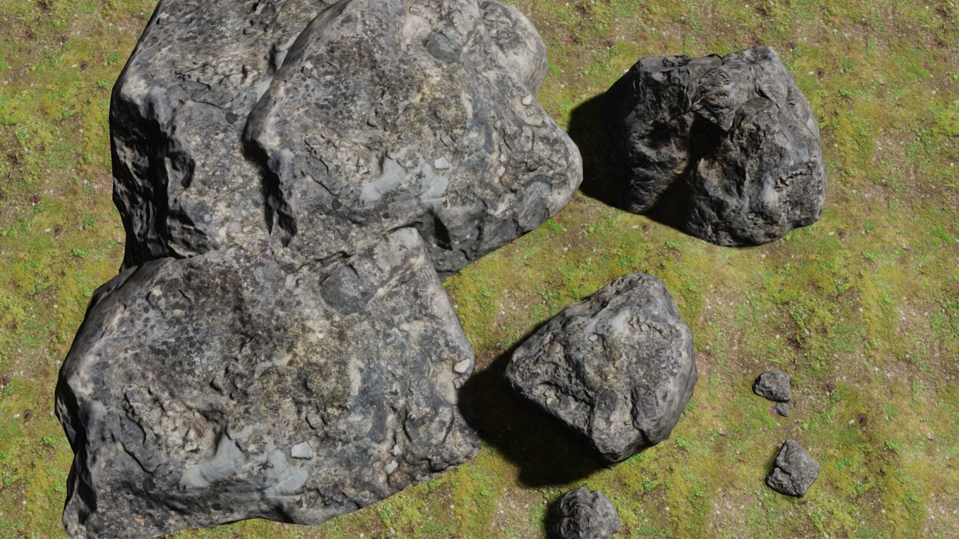 3d scanet rock Low-poly 3D model_2